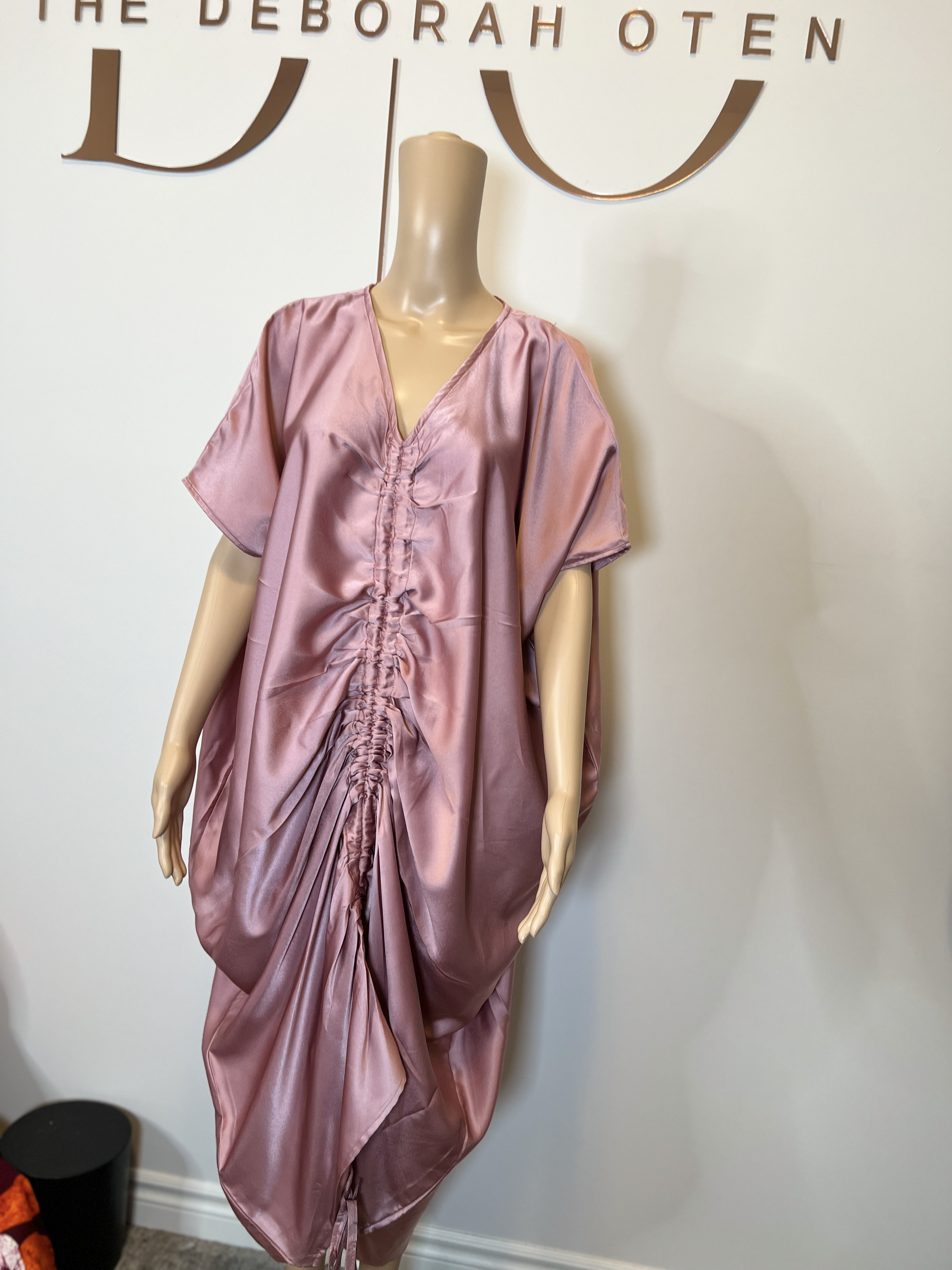 Silk Drawstring Butterfly dress