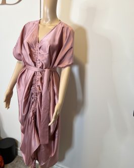 Silk Drawstring Butterfly dress