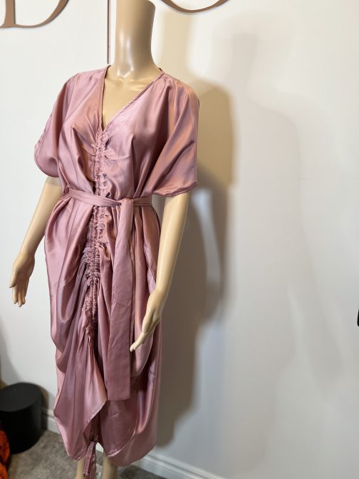 Silk Drawstring Butterfly dress