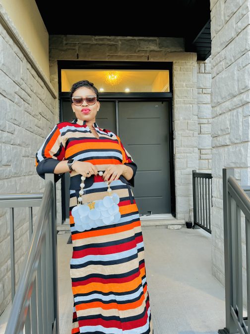 Multi-colored Ankara long shift dress - Image 2