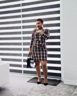 Plaid Tweed Dress