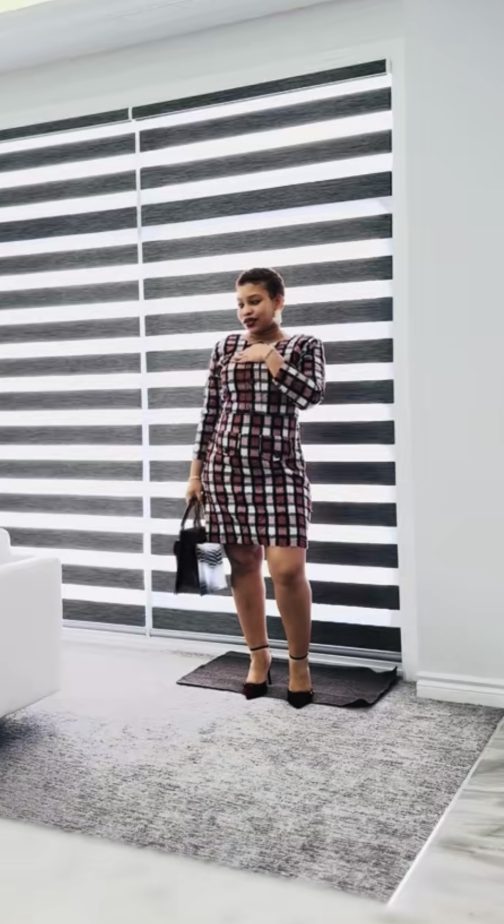 Plaid Tweed Dress